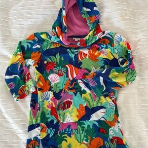 Mini Boden Swim Towel Coverup, Coral Reef print